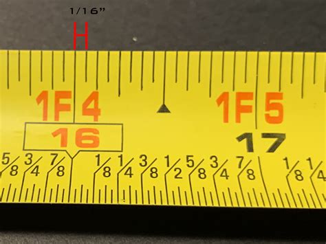 In other words, you can read a tape measure with 1/16-inch accuracy. The 1/2-inch mark is the longest, followed by the 1/4-inch marks, then the 1/8-inch marks. The 1/16-inch marks are the shortest. Reading from the beginning of an inch forward, here’s what the pattern looks like (the marks will be solid on the blade): — 1/16.